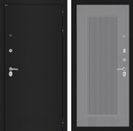 Дверь Входная Лабиринт CLASSIC шагрень черная 30 Серый софт рельеф, металлическая