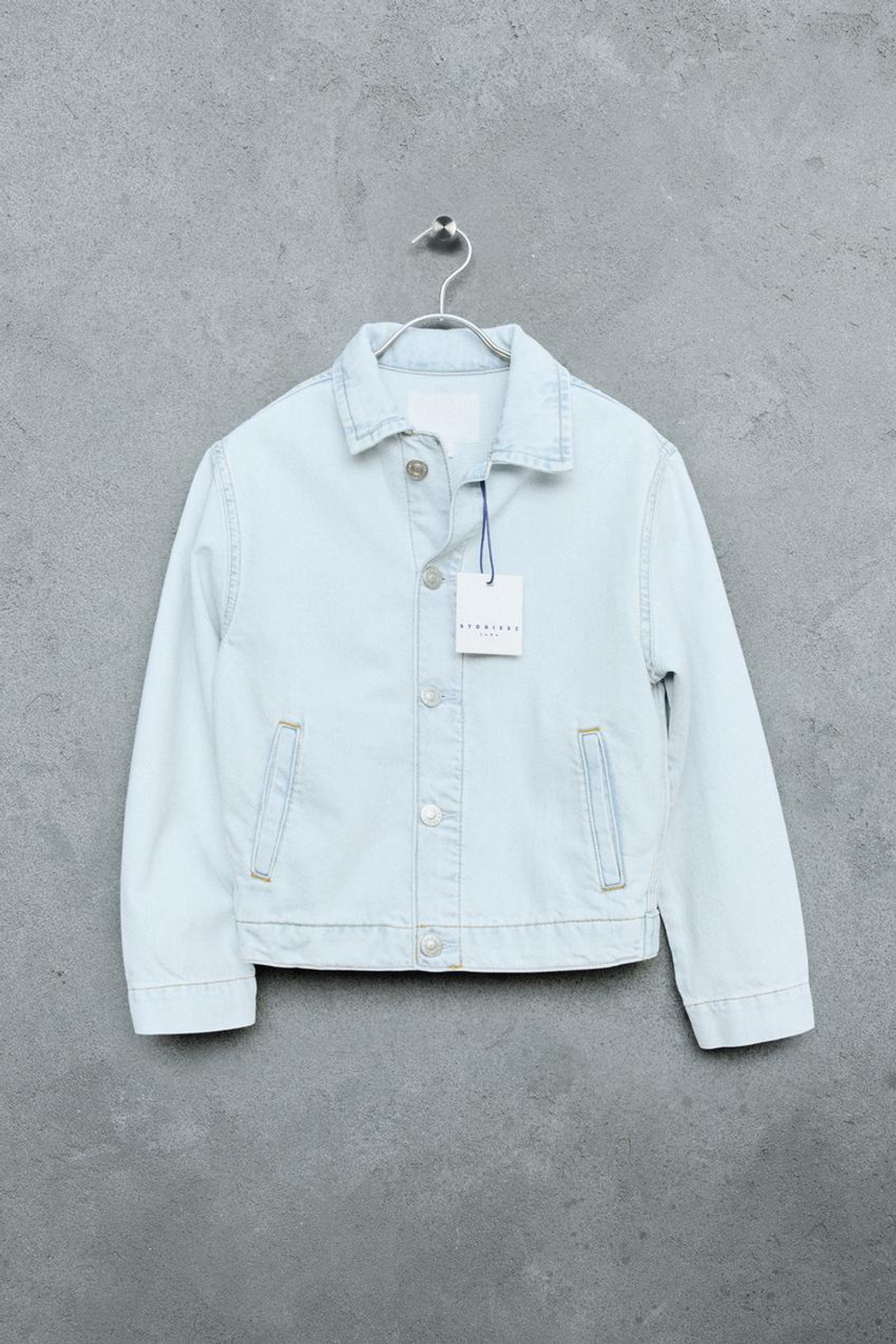 ZARA STORIESZ - ДЖИНСОВАЯ КУРТКА SUPER BLEACH, ГОЛУБОЙ
