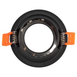 Светильник встраиваемый алюминиевый ЭРА KL97 BK под лампу MR16 GU5.3 черный