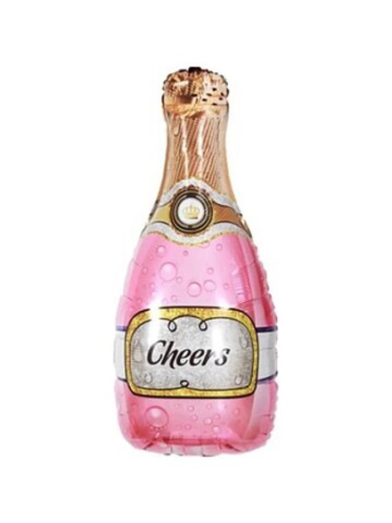 Шар (35"/89 см) Фигура, Бутылка, Шампанское А021