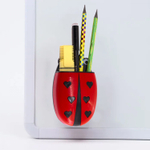 Магнитная подставка для маркерной доски фигурная, Alingar, 12 х 7 х 4 см, "Божья коровка", красный/черный, губка-стиратель, европодвес