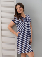 Туника Т-014/синебелый-морская-к