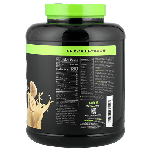 MusclePharm, Combat®, протеиновый порошок, со вкусом бананового крема, 1,84 кг (4,1 фунта)