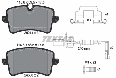 TEXTAR - 2521402-TET - Brake Pad Set, disc brake
