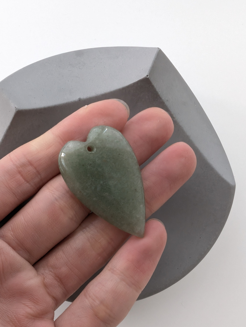 Подвеска сердце авантюрин, 40*25мм