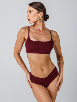 Слипы бесшовные цвет Бордовый, размер XL