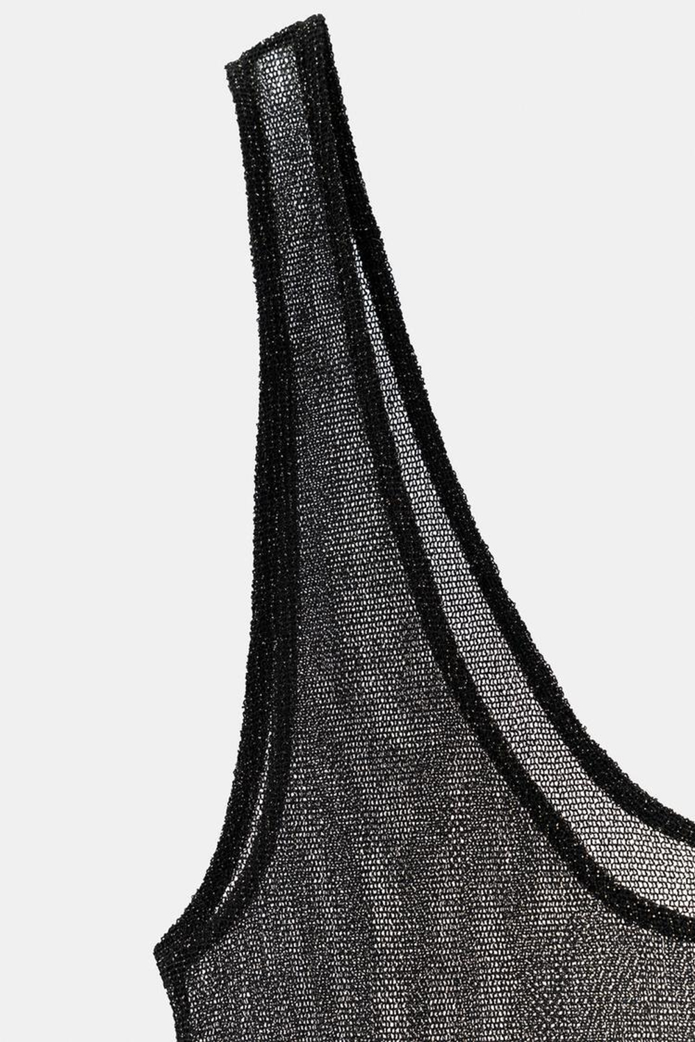 ZARA ТОП ИЗ МЕТАЛЛИЗИРОВАННОЙ НИТИ, ЧЕРНЫЙ