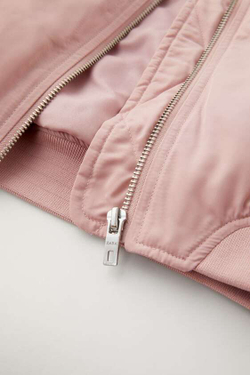 ZARA КУРТКА-БОМБЕР ОВЕРСАЙЗ, РОЗОВЫЙ