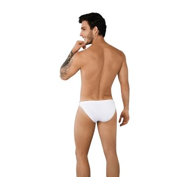 Мужские трусы слипы белые с двойной резинкой Clever Moda UTOPIA BRIEF 095201