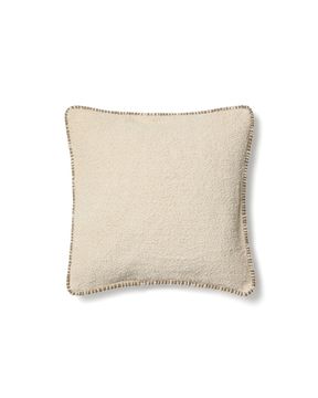 Чехол для подушки Enari бежевый хлопок с коричневой отделкой 50 x 50 см