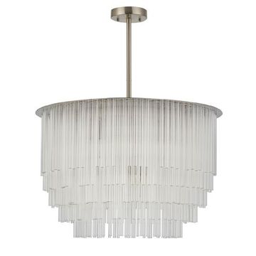 Люстра на штанге 9*Е14 642017909 никель Аделард MW-Light