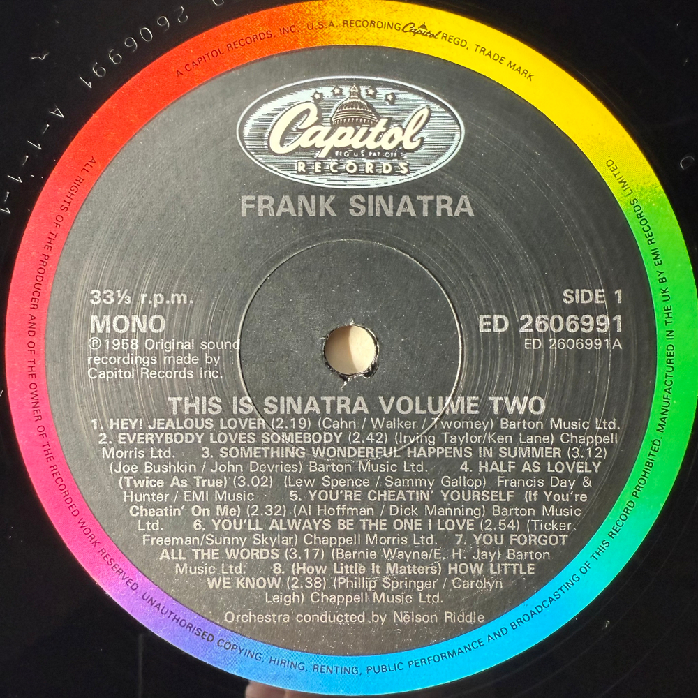 Frank Sinatra ‎– This Is Sinatra Volume Two (Англия 1984г.)
