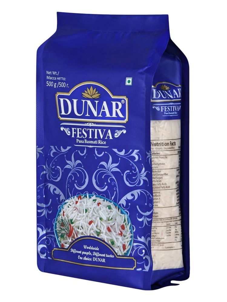 Рис Dunar Басмати Festiva шлифованный 500 г
