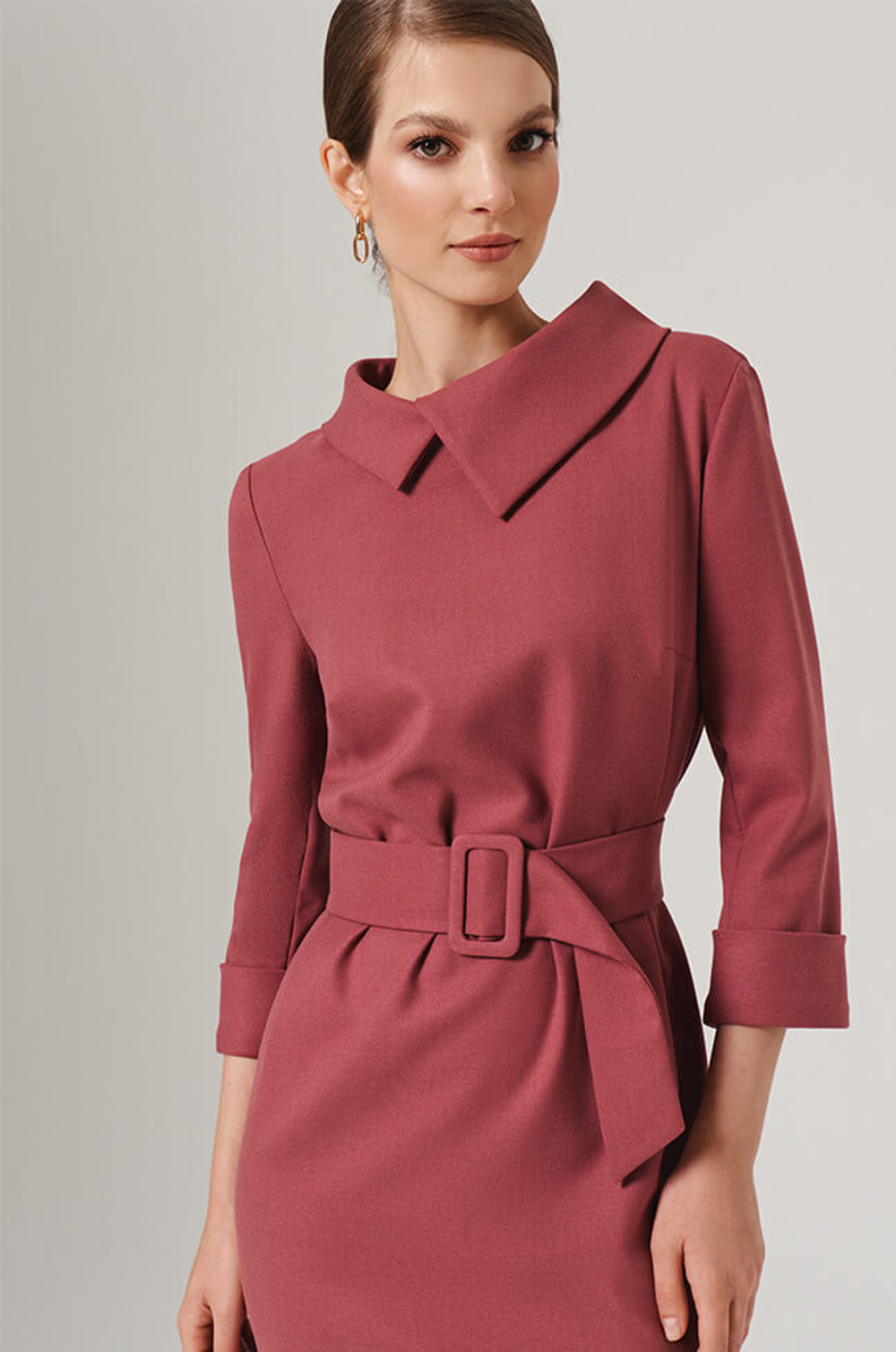 51602 Платье женское (брусничный)