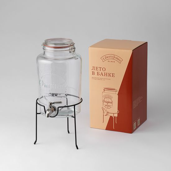 Диспенсер для напитков с подставкой maison jar, 5 л