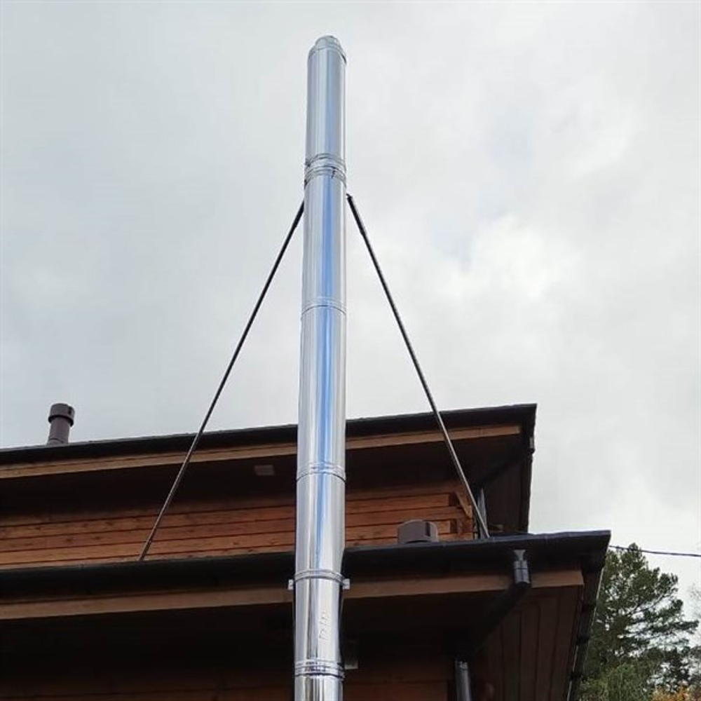 Крепеж с изменяемым углом Ф300 мм нерж. L- 3000 мм. ECOFLUE