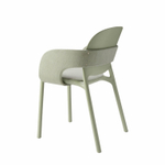 Кресло пластиковое с обивкой Scab Design Hug, зеленый шалфей