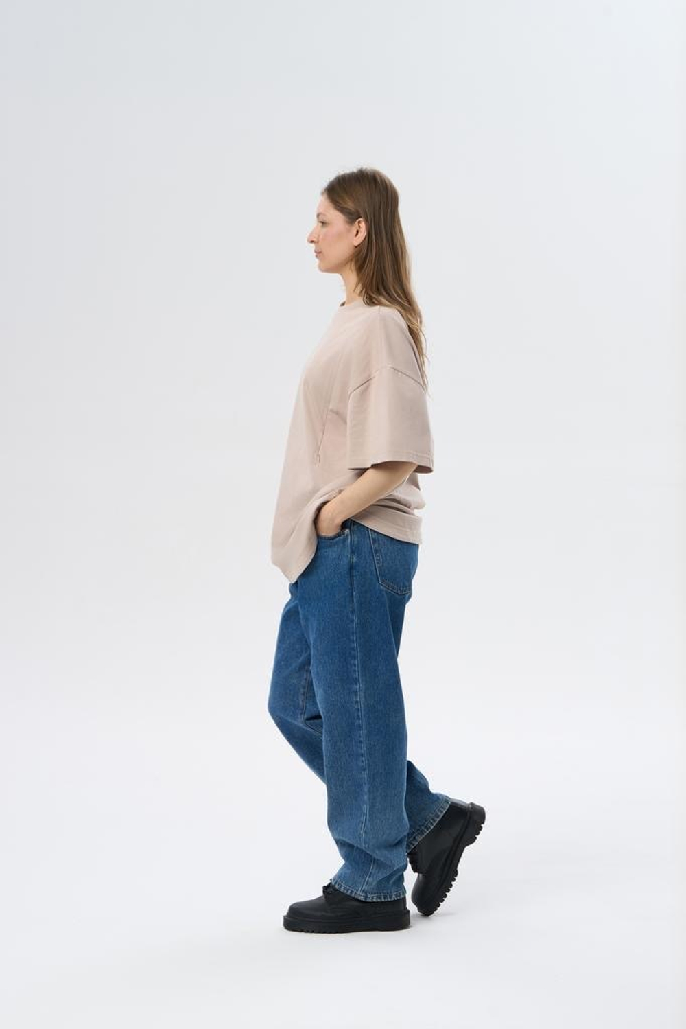 Футболка oversize Бежевый