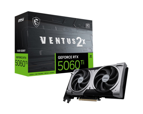 Видеокарта MSI GeForce RTX 5060 TI VENTUS 2X OC PLUS (RTX 5060 Ti 16G VENTUS 2X OC PLUS)