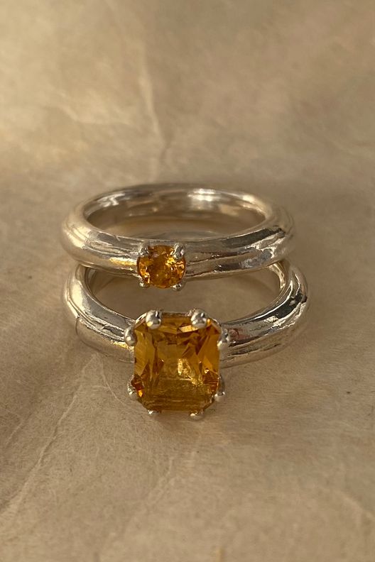 Кольцо ANCIENT SOUL с желтым Цитрином серебро / The Mineral Bar