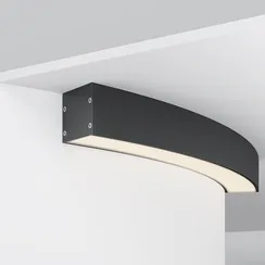 Радиусный профиль 35x35 D800мм 1/8 круга черный Led Strip alm-3535r-b-d-45°-0.8m
