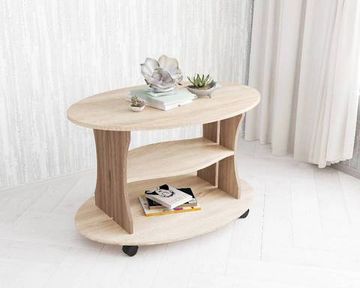 Стол журнальный КОНСУЛ-1 ясень шимо / дуб сонома