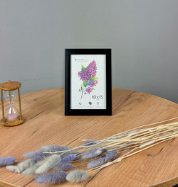 Фоторамка 10х15 см черная, без фактуры, арт. 1015.727841