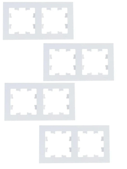 AtlasDesign  2-постовая рамка, универсальная, ATN000102 белый 4шт