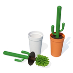 Ершик для туалета Cactrash, оранжевый с зеленым