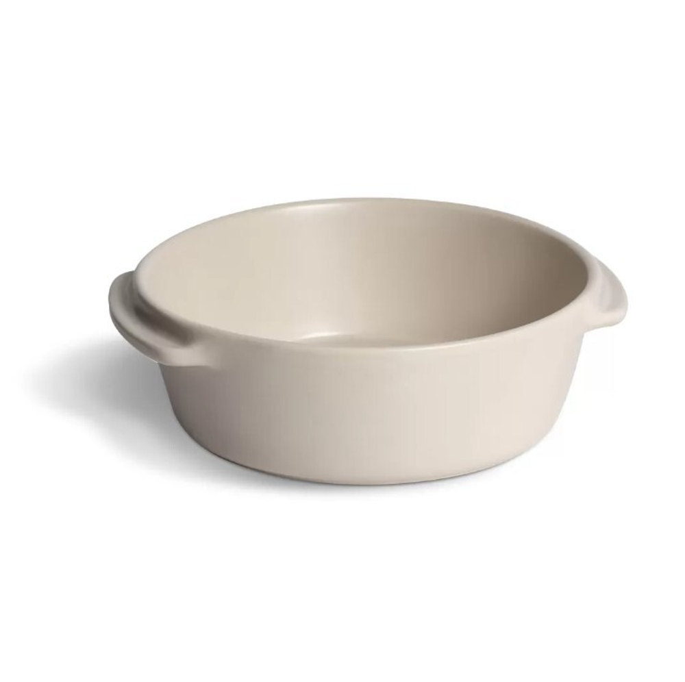 Форма для запекания и подачи 550 мл. d=150 мм. h=50 мм. с ушками бежевая керам Emile Henry /1/3/