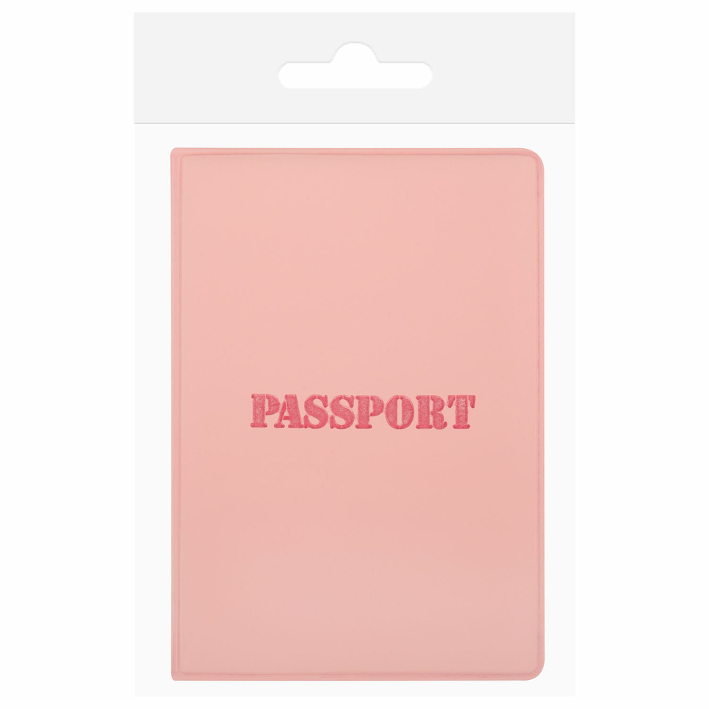 Обложка для паспорта мягкий полиуретан "PASSPORT" нежно-розовая STAFF (5 штук в упаковке)
