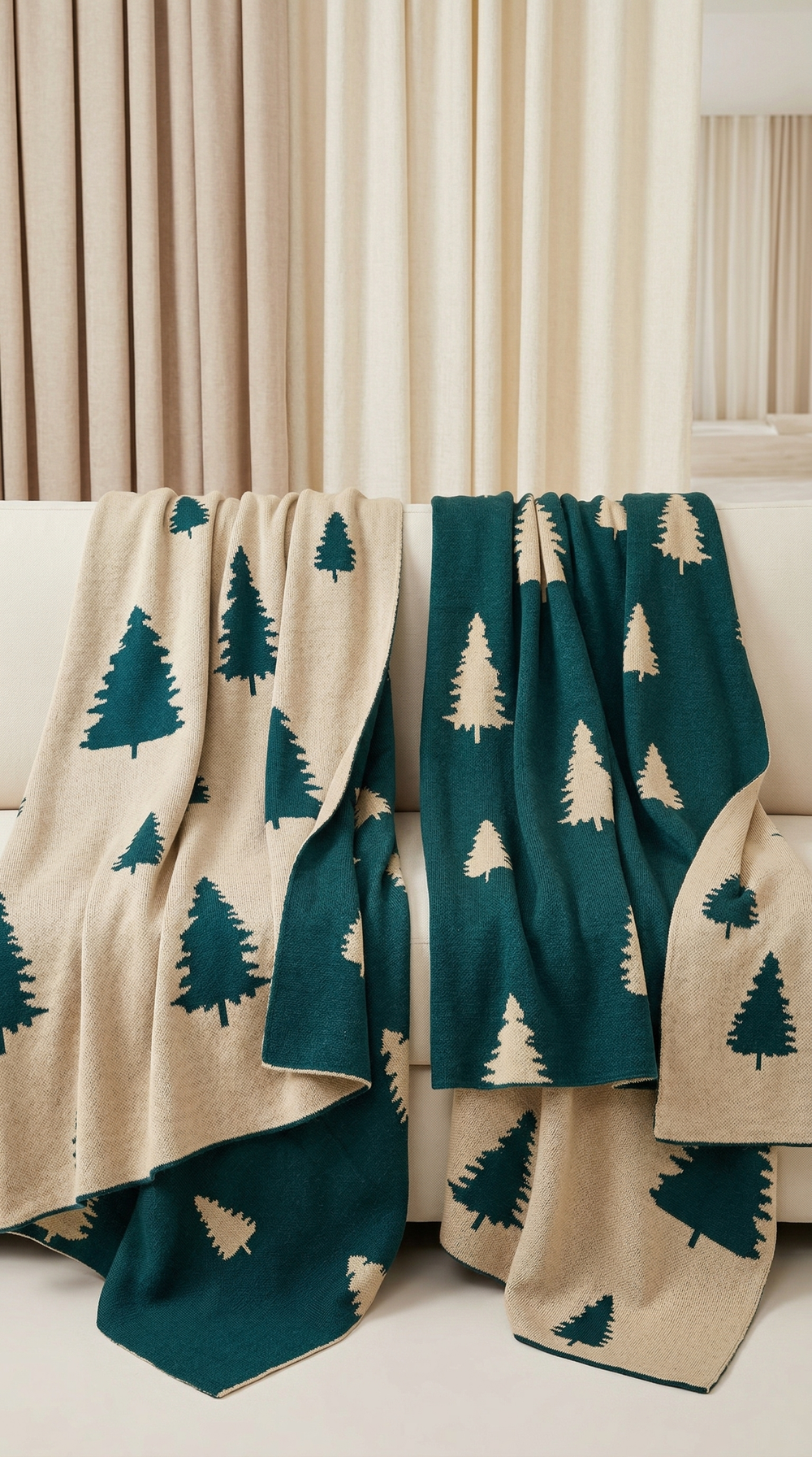 Плед двухсторонний 130x170 Тайга ПД072-08/12