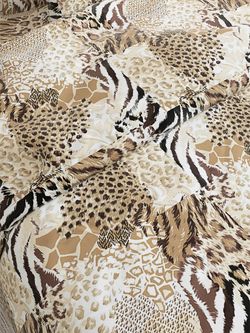 Постельное белье Сказка "Сафари" 1,5-сп Наволочка 50х70 см 1 шт Простынь на резинке 90х200 см Пододеяльник 145х215 см, перкаль