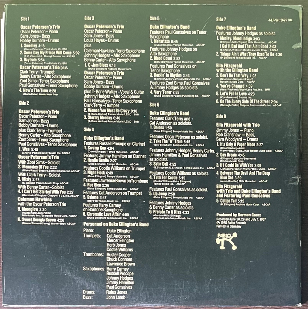 Сборник The Greatest Jazz Concert In The World 4LP (Германия 1975г.)