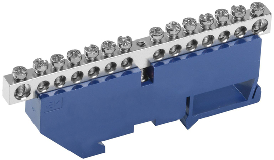 Шина N "ноль" на DIN-изоляторе с никелевым покрытием ШНИ-6х9-14-Д-С IEK