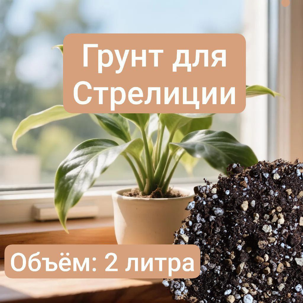 Авторский грунт для Стрелиции 2 литра грунт универсальный 2 литра