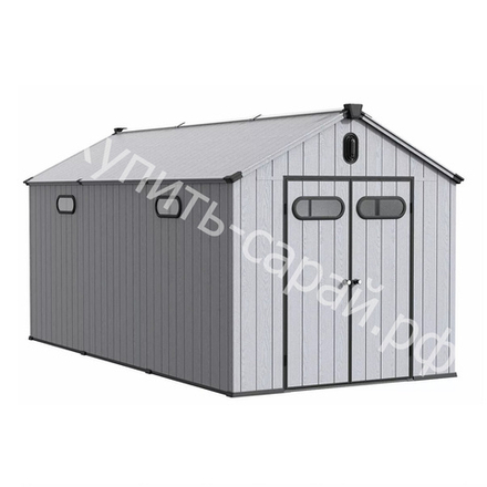 Пластиковый сарай Black Fox Summit 8x16 light grey