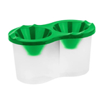 Стакан непроливайка для рисования, 2 шт, двойная с крышкой, баночка-стакачик для мытья кисточек пластиковая, 5 цветов