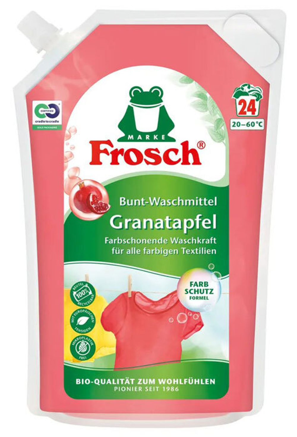 Гель для стирки Frosch Granatapfel (дой-пак) 1,8 л