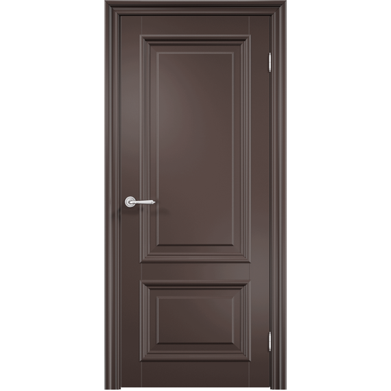 Фото межкомнатной двери эмаль Дверцов Брессо 2 цвет коричневый RAL 8014 глухая