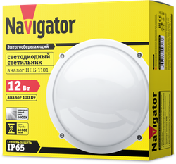 Светильник Navigator 94 826 NBL-R1-12-4K-WH-IP65-LED (аналог НПБ 1101/НПП 1101)