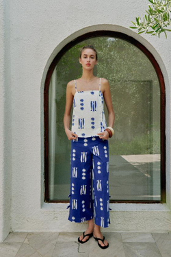 ZARA ТОП С ПРИНТОМ И ПУГОВИЦАМИ, РАЗНОЦВЕТНЫЙ