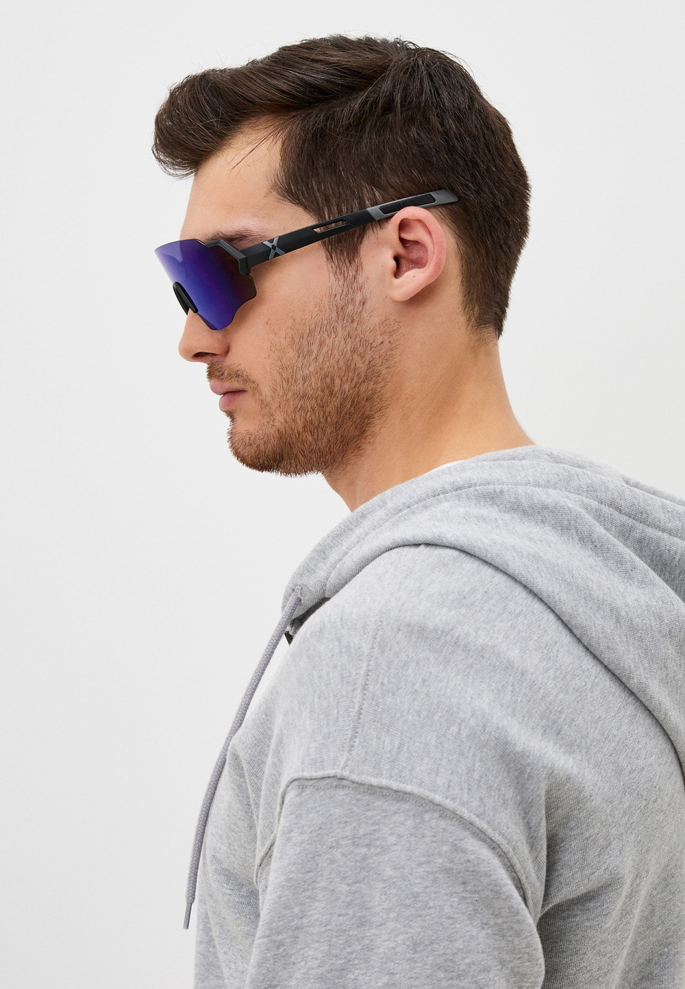 Спортивные очки с диоптриями HILX Savage (L) / Matt Black Grey / Blue Lens