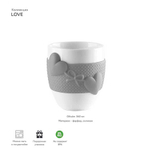Кружка love, 360 мл, серая