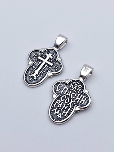 Крест из серебра/Чернение