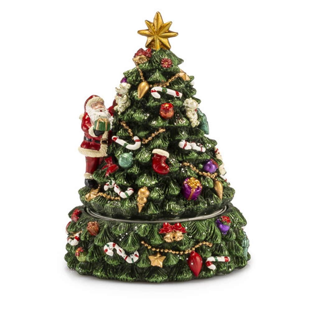 Фигурка вращающаяся Ёлка с Дедом Морозом Lamart