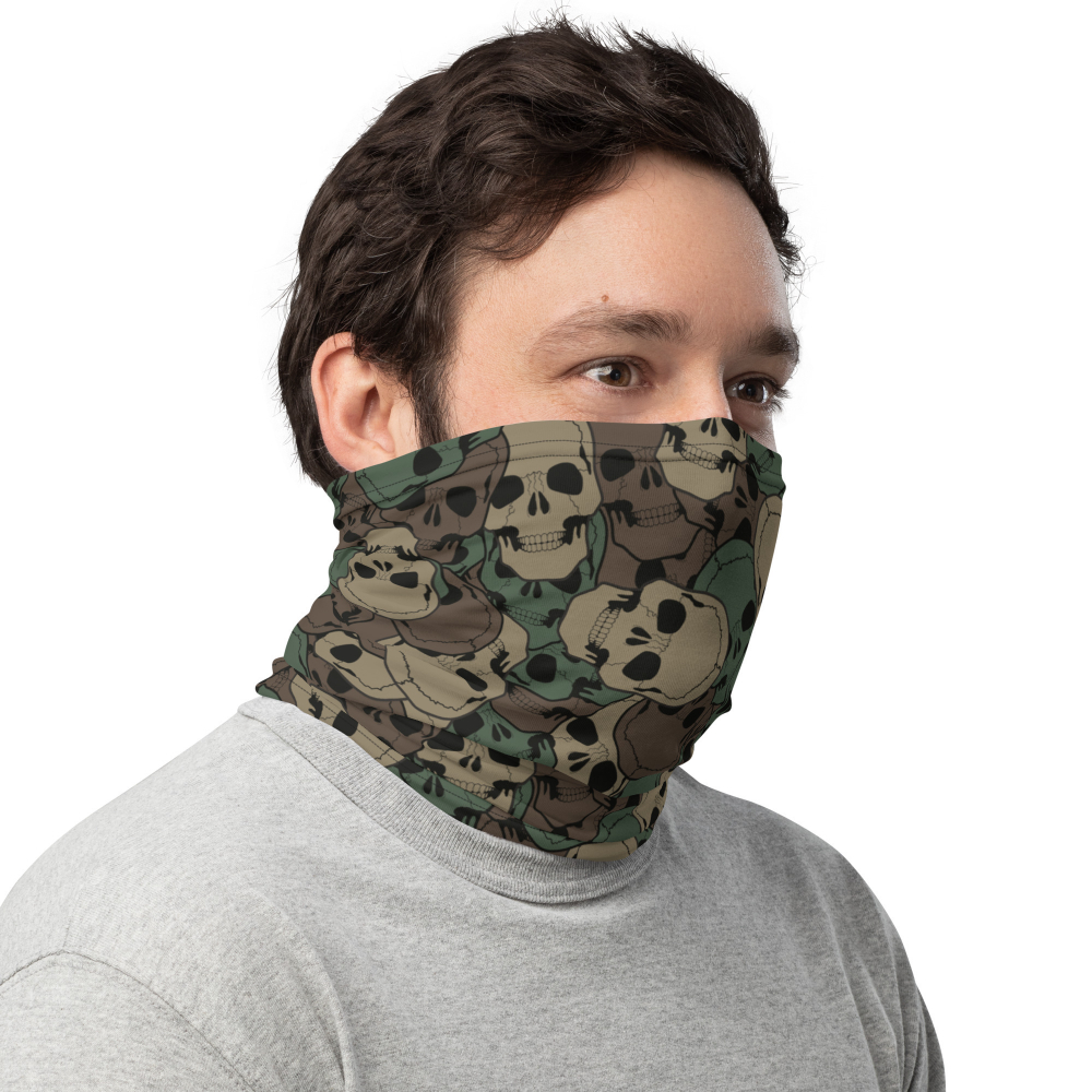 Маска бафф Camo Skull снуд с уникальным камуфляжным принтом с черепами.