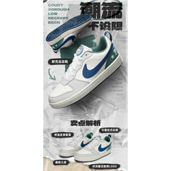 Женские кроссовки Nike Court Borough Low Recraft 'Sail Court Blue Bicoastal' HM3722-141
