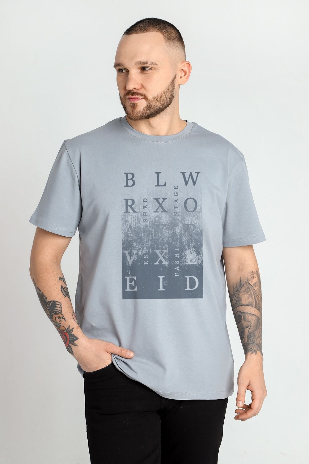 Фуфайка (футболка) мужская Клаб-3У Виотекс СЕРЫЙ