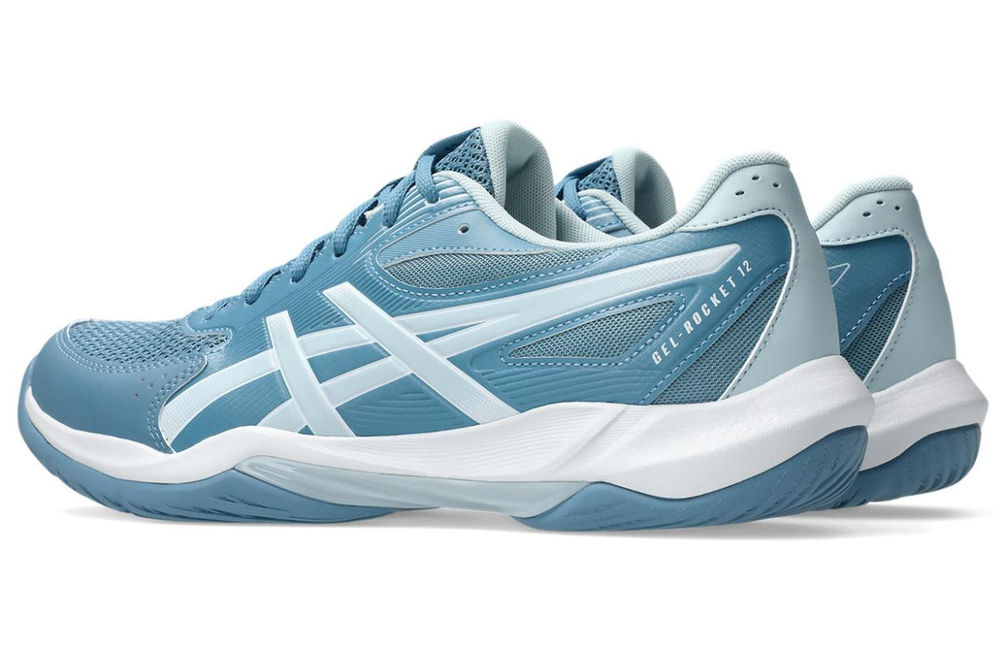 Мужские кроссовки для бадминтона/сквоша Asics Gel-Rocket 12 - saba blue/cool grey